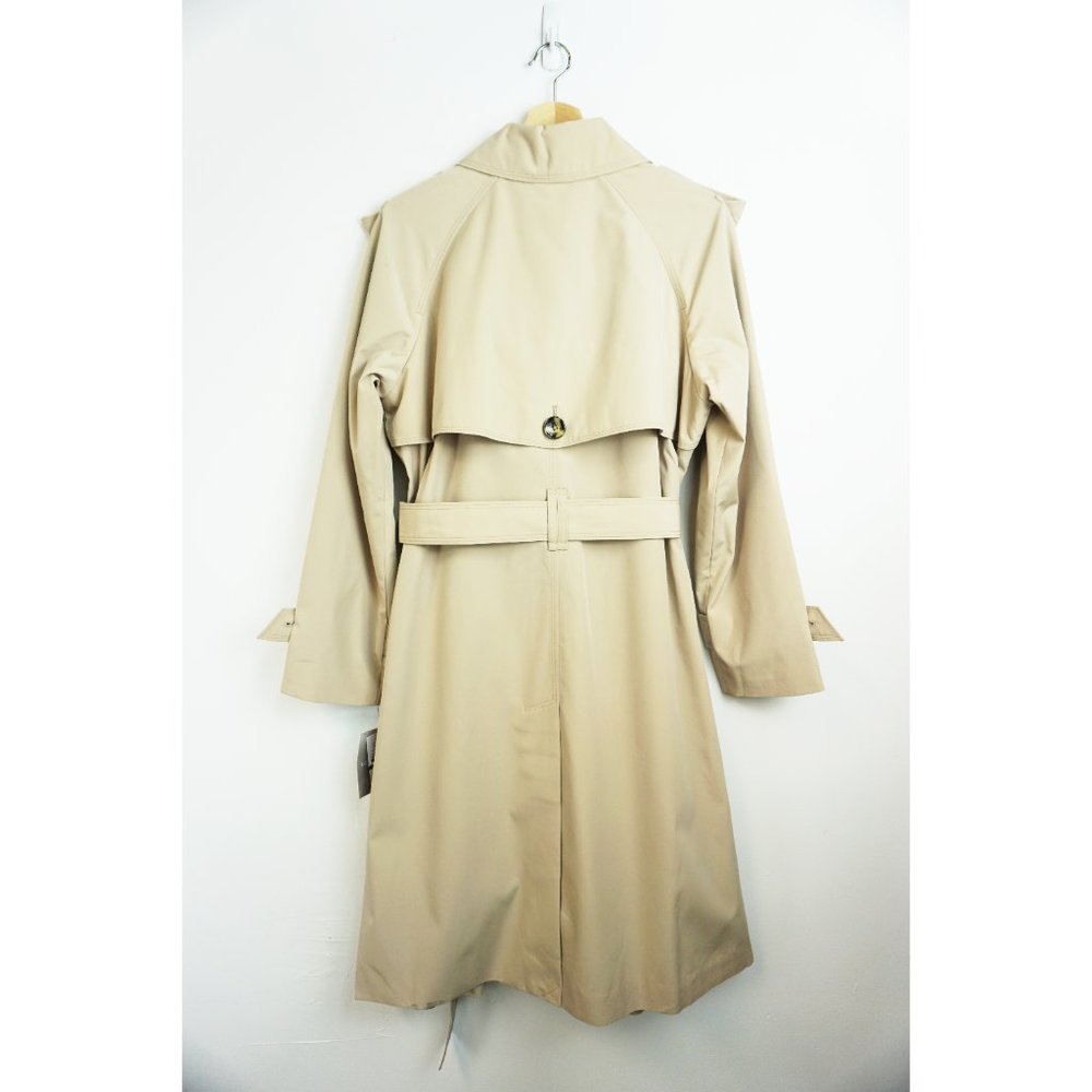 NWT London Fog Double Breasted Trench Coat Stone L - Picture 8 of 9